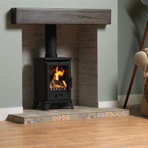 Mantel-bass-black-glass